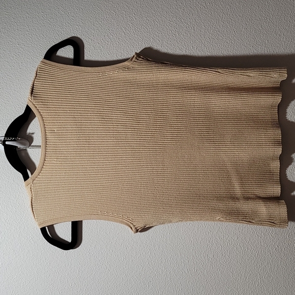 Vintage Brown Large Scoop Neck Sweater Vest Classic Casual Minimalist Streetwear - Picture 11 of 12